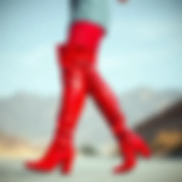 Magnificent Exploring Red Thigh High Boots for Wide Calves