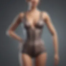 Stylish body shaping romper displayed on a mannequin