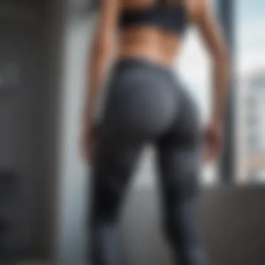 Contemporary Style in Activewear Stylish butt lifting leggings displayed on a model in a modern setting