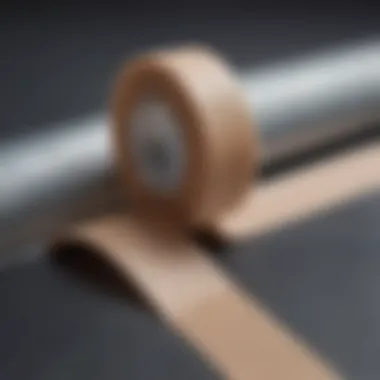 Close-up of invisible lift tape material