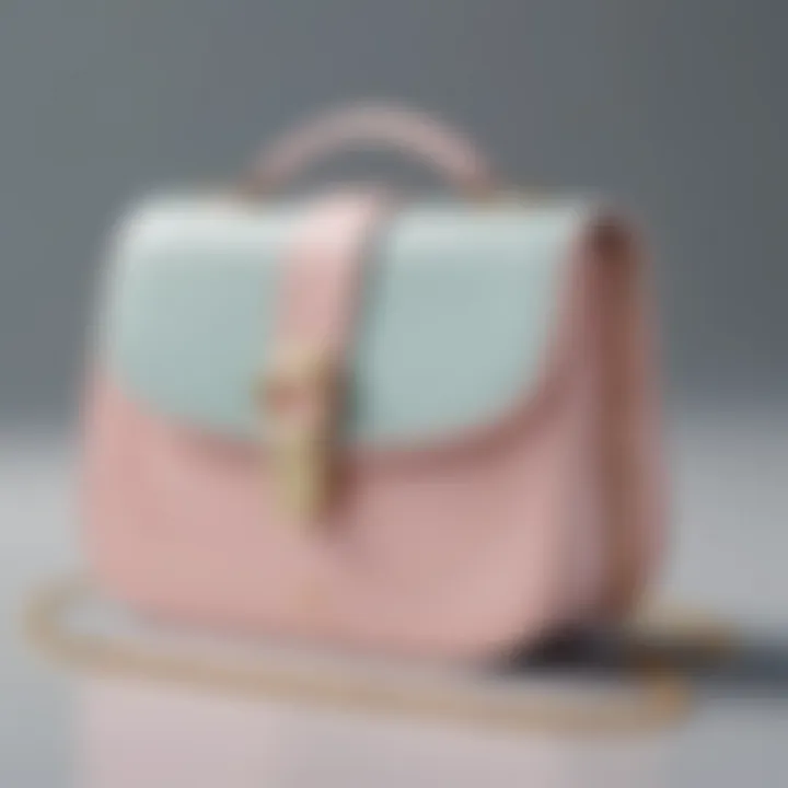 Elegant pastel purse with a minimalist design