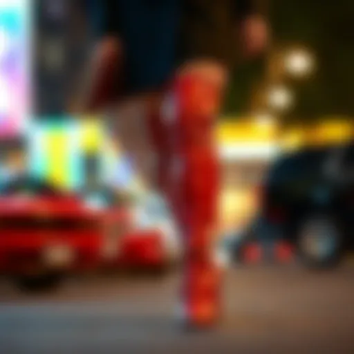 Exploring Red Thigh High Boots for Wide Calves Introduction