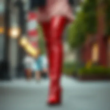 Exploring Red Thigh High Boots for Wide Calves Summary