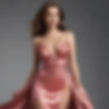 Accessorized High Slit Satin Dress Styled for Prom Event Accessorized high slit satin dress styled for a prom event