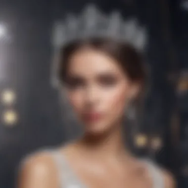 Intricately Designed Tiara Crown Elegant tiara crown adorned with intricate crystals