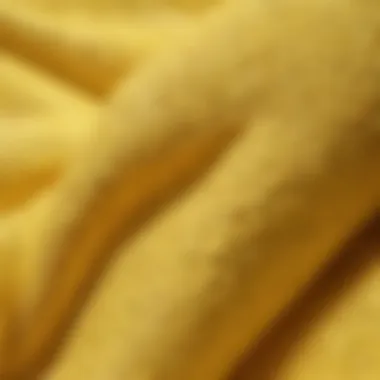 Close-up of lemon swim suit fabric showcasing texture and quality