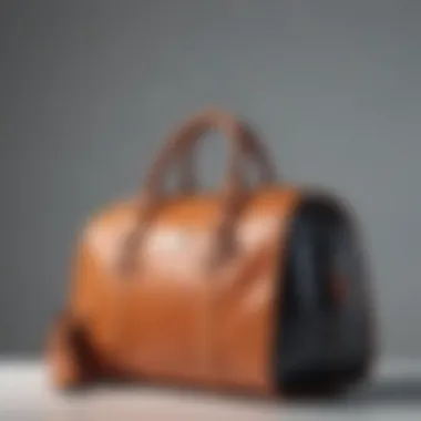 A chic outfit styled with a vintage bowling bag, demonstrating modern fashion integration