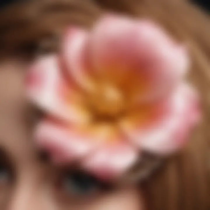 Close-up of a Lily Rose hair clip highlighting its craftsmanship and materials