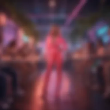 Experience the Atmosphere A lively scene showcasing the ambiance of a neon glow party