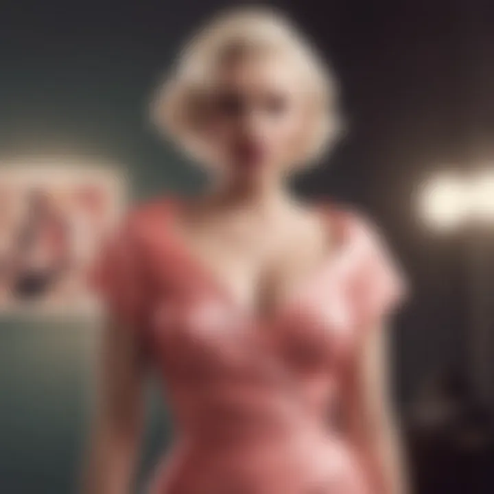 Modern reinterpretation of Marilyn Monroe's iconic plus size dress.