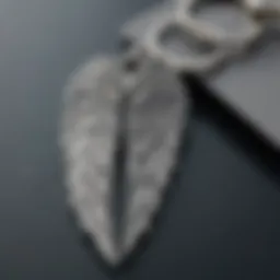 Elegant angel wing key chain design showcasing intricate details