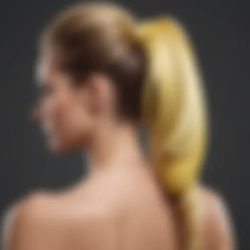 Elegant banana clip ponytail hairstyle showcased