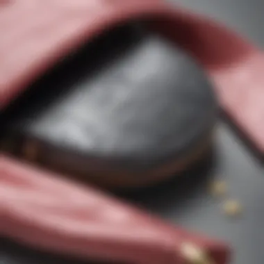 Close-up of a durable nylon coin purse highlighting material texture