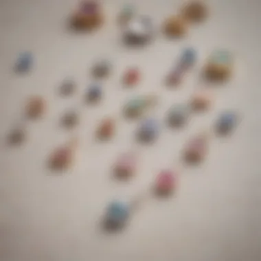 An aesthetically pleasing arrangement of tiny belly button rings in different styles.