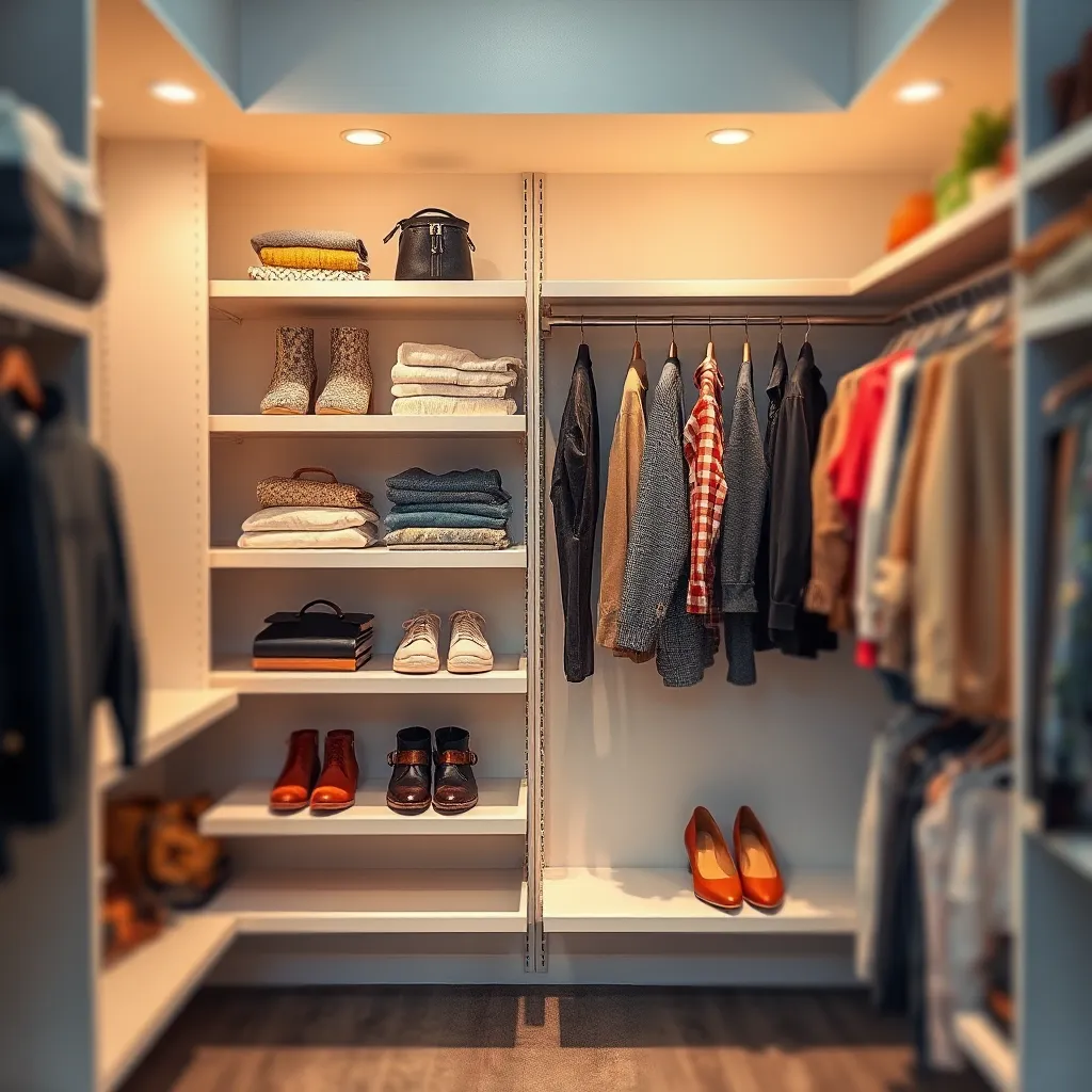 Maximizing Closet Space with Tension Shelves